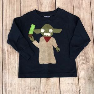 Boutique appliqué Yoda shirt